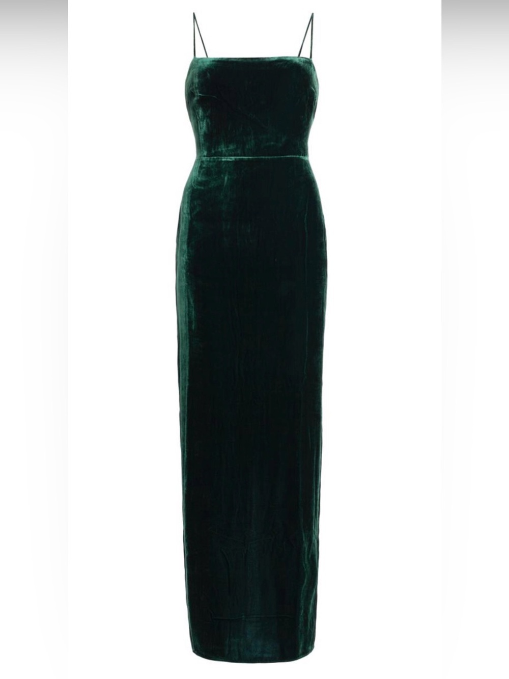 Reformation Frankie Velvet Dress - Forest Green, Size 12